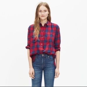 Madewell plaid button up
